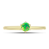 Inel din Argint 925 Placat cu Aur ( 1.48 grame ) cu Opal Verde Etiopian Lega Dembi 0.15 Carate