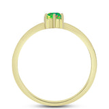 Inel din Argint 925 Placat cu Aur ( 1.48 grame ) cu Opal Verde Etiopian Lega Dembi 0.15 Carate