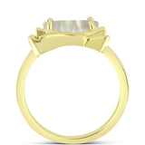 Inel din Argint 925 Placat cu Aur ( 4.45 grame ) cu Sidef 2.64 Carate
