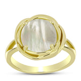 Inel din Argint 925 Placat cu Aur ( 4.45 grame ) cu Sidef 2.64 Carate