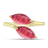 Inel din Argint 925 Placat cu Aur ( 2.3 grame ) cu Thulit 3.08 Carate