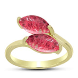 Inel din Argint 925 Placat cu Aur ( 2.3 grame ) cu Thulit 3.08 Carate