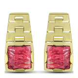Cercei din Argint 925 Placat cu Aur ( 4.1 grame ) cu Thulit 3.9 Carate