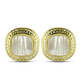 Cercei din Argint 925 Placat cu Aur ( 5.6 grame ) cu Sidef 3.68 Carate