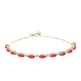 Brățară din Argint 925 Placat cu Aur ( 9.94 grame ) cu Thulit și Topaz Alb 9.4 Carate