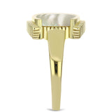 Inel din Argint 925 Placat cu Aur ( 6.04 grame ) cu Sidef 3.41 Carate