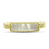 Inel din Argint 925 Placat cu Aur ( 2.27 grame ) cu Sidef 1.77 Carate