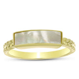 Inel din Argint 925 Placat cu Aur ( 2.27 grame ) cu Sidef 1.77 Carate