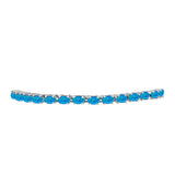 Brățară din Argint 925 ( 5.52 grame ) cu Opal Albastru Etiopian Paraiba 2.18 Carate