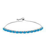 Brățară din Argint 925 ( 5.52 grame ) cu Opal Albastru Etiopian Paraiba 2.18 Carate