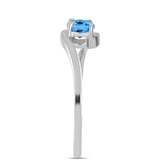Inel din Argint 925 ( 1.6 grame ) cu Topaz Swiss Blue 0.42 Carate