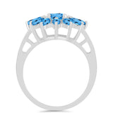 Inel din Argint 925 ( 3.11 grame ) cu Topaz Swiss Blue 1.78 Carate
