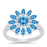 Inel din Argint 925 ( 3.11 grame ) cu Topaz Swiss Blue 1.78 Carate