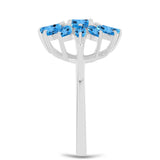 Inel din Argint 925 ( 3.11 grame ) cu Topaz Swiss Blue 1.78 Carate