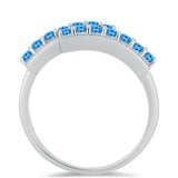 Inel din Argint 925 ( 2.63 grame ) cu Topaz Swiss Blue 0.63 Carate