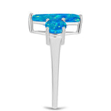 Inel din Argint 925 ( 2.06 grame ) cu Opal Albastru Etiopian Paraiba 1.5 Carate