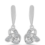 Cercei din Argint 925 ( 4.43 grame ) cu Diamant Alb 0.18 Carate
