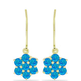 Cercei din Argint 925 ( 2.63 grame ) cu Opal Albastru Etiopian Paraiba 0.96 Carate