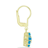 Cercei din Argint 925 ( 2.63 grame ) cu Opal Albastru Etiopian Paraiba 0.96 Carate