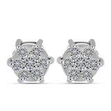 Cercei din Argint 925 ( 2.5 grame ) cu Diamant Alb 0.53 Carate