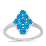Inel din Argint 925 ( 2.43 grame ) cu Opal Albastru Etiopian Paraiba 0.62 Carate