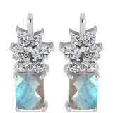 Cercei din Argint 925 ( 4.83 grame ) cu Gullgruvene Labradorit și Topaz Alb 6.17 Carate