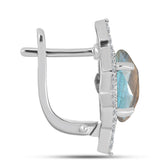 Cercei din Argint 925 ( 4.24 grame ) cu Gullgruvene Labradorit și Topaz Alb 5.21 Carate