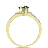 Inel din Argint 925 Placat cu Aur ( 3.52 grame ) cu Drusy Verde și Topaz Alb 3.05 Carate