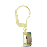 Cercei din Argint 925 Placat cu Aur ( 1.74 grame ) cu Drusy Verde 2.46 Carate