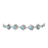 Brățară din Argint 925 ( 8.91 grame ) cu Gullgruvene Labradorit și Topaz Alb 4.78 Carate
