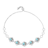 Brățară din Argint 925 ( 8.91 grame ) cu Gullgruvene Labradorit și Topaz Alb 4.78 Carate