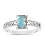 Inel din Argint 925 ( 2.95 grame ) cu Gullgruvene Labradorit 1.47 Carate