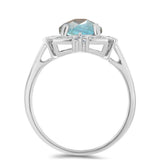 Inel din Argint 925 ( 3.42 grame ) cu Gullgruvene Labradorit și Topaz Alb 2.6 Carate