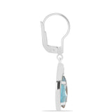 Cercei din Argint 925 ( 3.98 grame ) cu Gullgruvene Labradorit și Topaz Alb 3.27 Carate
