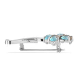 Broşă din Argint 925 ( 5.15 grame ) cu Gullgruvene Labradorit și Topaz Alb 5.04 Carate