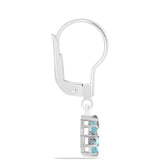 Cercei din Argint 925 ( 3.11 grame ) cu Gullgruvene Labradorit și Topaz Alb 2.66 Carate