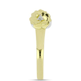 Inel din Argint 925 Placat cu Aur ( 4.15 grame ) cu Perlă de Apă Dulce Albă și Topaz Alb 6.01 Carate