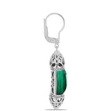 Cercei din Argint 925 ( 7.36 grame ) cu Malachit 13.99 Carate