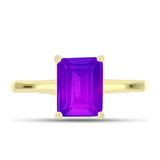 Inel din Argint 925 Placat cu Aur ( 1.75 grame ) cu Agat Violet 2.18 Carate