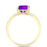 Inel din Argint 925 Placat cu Aur ( 1.75 grame ) cu Agat Violet 2.18 Carate
