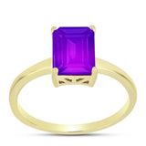Inel din Argint 925 Placat cu Aur ( 1.75 grame ) cu Agat Violet 2.18 Carate