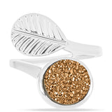 Inel din Argint 925 ( 4.5 grame ) cu Drusy Auriu 3.68 Carate