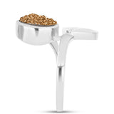 Inel din Argint 925 ( 4.5 grame ) cu Drusy Auriu 3.68 Carate