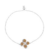 Brățară din Argint 925 ( 4.32 grame ) cu Drusy Auriu și Topaz Alb 3.99 Carate