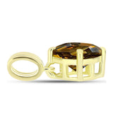 Pandantiv din Argint 925 Placat cu Aur ( 1.08 grame ) cu Cuarț Coniac 1.94 Carate
