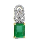 Cercei din Argint 925 Placat cu Aur ( 3.93 grame ) cu Smarald Brazilian și Topaz Alb 3.23 Carate