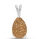 Pandantiv din Argint 925 ( 0.63 grame ) cu Drusy Auriu 3.17 Carate
