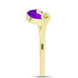 Inel din Argint 925 Placat cu Aur ( 2.13 grame ) cu Agat Violet 0.62 Carate