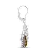 Cercei din Argint 925 ( 5.28 grame ) cu Drusy Auriu 6.34 Carate