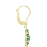 Cercei din Argint 925 Placat cu Aur ( 2.28 grame ) cu Smarald Brazilian 1.23 Carate